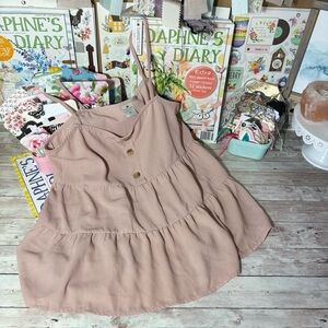 Paper Crane Light Pink Tiered Tank Top Blouse Women’s Sz.XS Feminine Romantic